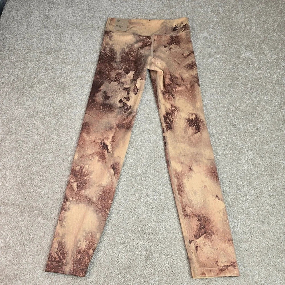 Nike One Kids XL High Rise Full Length Training Leggings Brown Marble FZ2875-133